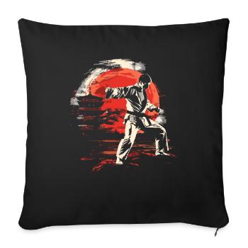 Graphiques Karateka - Housse de coussin décorative 45 x 45 cm - noir - Devant