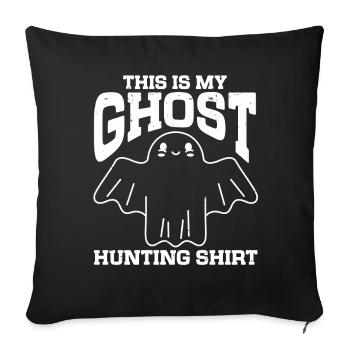 C’est ma chemise de chasse aux fantômes Chasseur paranormal - Housse de coussin décorative 45 x 45 cm - noir - Devant