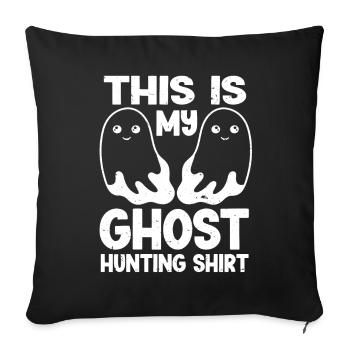 C’est ma chemise de chasse aux fantômes Chasseur paranormal - Housse de coussin décorative 45 x 45 cm - noir - Devant