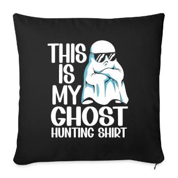C’est ma chemise de chasse aux fantômes Chasseur paranormal - Housse de coussin décorative 45 x 45 cm - noir - Devant