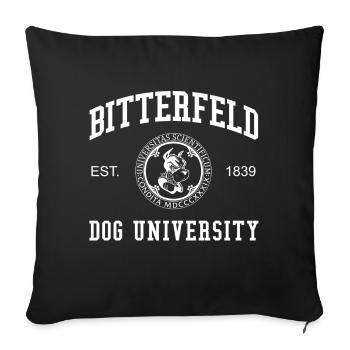 Collège universitaire canin de Bitterfeld - Housse de coussin décorative 45 x 45 cm - noir - Devant