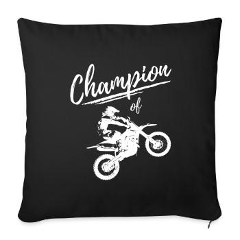 Champion of Motocross Passion Power - Sofa pillowcase 17,3'' x 17,3'' (45 x 45 cm) - black - Front