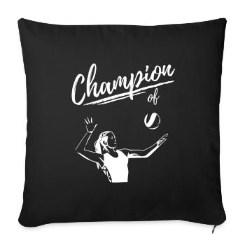 Champion Of Volleyball Player Women - Sofa pillowcase 17,3'' x 17,3'' (45 x 45 cm) - black - Front