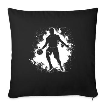 Basketballer - Sofa pillowcase 17,3'' x 17,3'' (45 x 45 cm) - black - Front