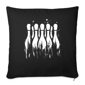 Bowling Graphics - Sofa pillowcase 17,3'' x 17,3'' (45 x 45 cm) - black - Front