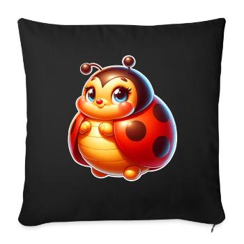 Coccinelle - Housse de coussin décorative 45 x 45 cm - noir - Devant