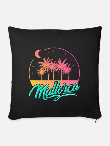 Mallorca - Sofakissenbezug 45 x 45 cm - Schwarz
