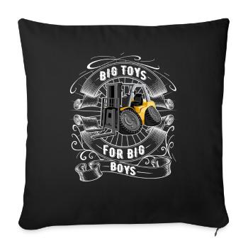 Forklift driver - Sofa pillowcase 17,3'' x 17,3'' (45 x 45 cm) - black - Front