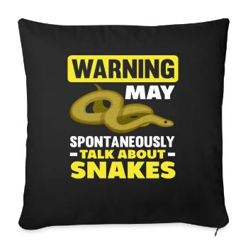 Snake Gift - Sofa pillowcase 17,3'' x 17,3'' (45 x 45 cm) - black - Front