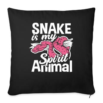 Serpent animal préféré - Housse de coussin décorative 45 x 45 cm - noir - Devant