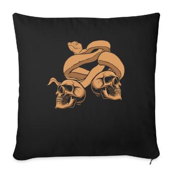 Serpents - Housse de coussin décorative 45 x 45 cm - noir - Devant