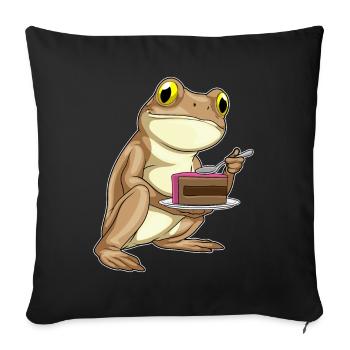 Frog Cake - Sofa pillowcase 17,3'' x 17,3'' (45 x 45 cm) - black - Front