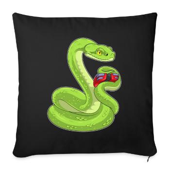 Snake Gamer Controller - Sofa pillowcase 17,3'' x 17,3'' (45 x 45 cm) - black - Front