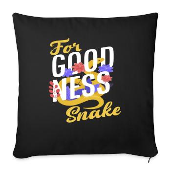 Snake Funny Snakes - Sofa pillowcase 17,3'' x 17,3'' (45 x 45 cm) - black - Front
