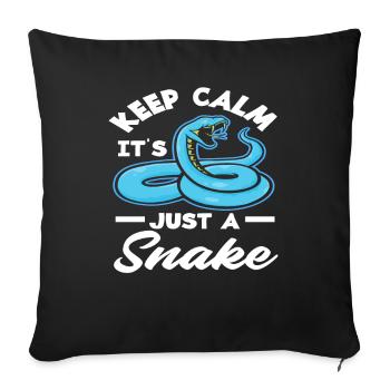 Snake Animal Pet Snakes - Sofa pillowcase 17,3'' x 17,3'' (45 x 45 cm) - black - Front