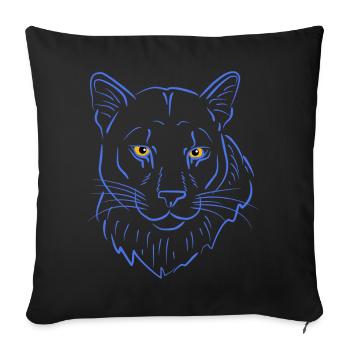 Prédateur de Bergloewe - Housse de coussin décorative 45 x 45 cm - noir - Devant