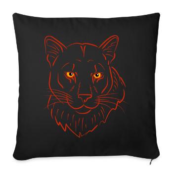 Prédateur de Bergloewe - Housse de coussin décorative 45 x 45 cm - noir - Devant