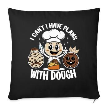 Chef avec joie de la pâte - Housse de coussin décorative 45 x 45 cm - noir - Devant