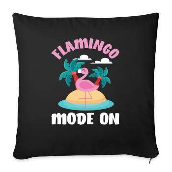 Flamingo Fabulous - Sofa pillowcase 17,3'' x 17,3'' (45 x 45 cm) - black - Front