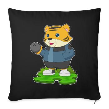 Tiger Bowling Bowling Ball - Sofa pillowcase 17,3'' x 17,3'' (45 x 45 cm) - black - Front