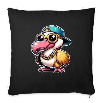Dodo - Housse de coussin décorative 45 x 45 cm - noir - Devant