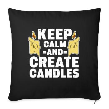 Fabricant de bougies Fabrication de bougies - Housse de coussin décorative 45 x 45 cm - noir - Devant