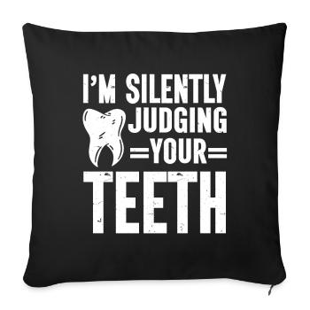 Dentist Dental - Sofakissenbezug 45 x 45 cm - Schwarz - Vorne