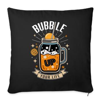 Bubble Up Your Life Tiki Glass Design - Sofa pillowcase 17,3'' x 17,3'' (45 x 45 cm) - black - Front