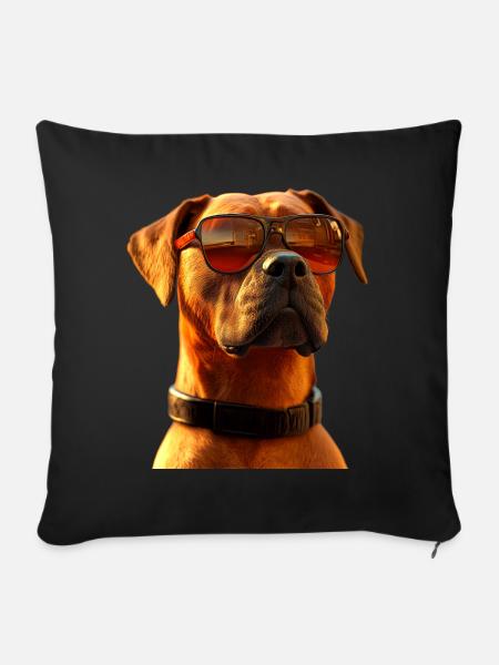 Rhodesian Ridgeback Jagdhund Hunde Stolz Ridgeback - Sofakissenbezug 45 x 45 cm - Schwarz