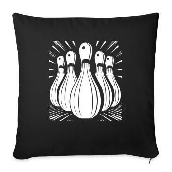 Graphiques de bowling - Housse de coussin décorative 45 x 45 cm - noir - Devant