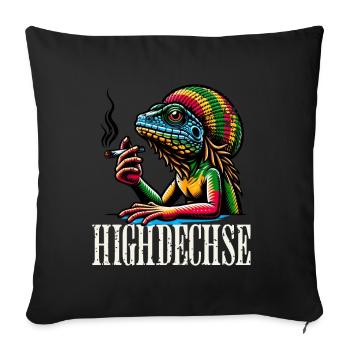 Weed Kiffen Highdechse - Sofakissenbezug 45 x 45 cm - Schwarz - Vorne