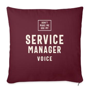 Funny Job Occupation Service Manager - Sofa pillowcase 17,3'' x 17,3'' (45 x 45 cm) - burgundy - Front