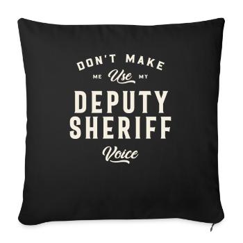 Funny Job Occupation Deputy Sheriff - Sofa pillowcase 17,3'' x 17,3'' (45 x 45 cm) - black - Front