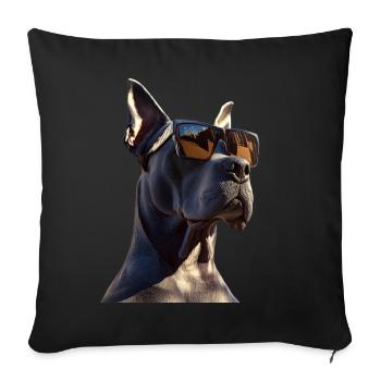 Great Dane Hatz Male Saupacker Great Dane - Sofa pillowcase 17,3'' x 17,3'' (45 x 45 cm) - black - Front