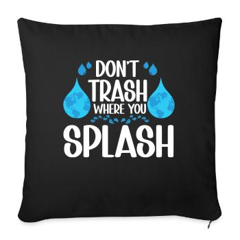 Earth Day Climate Change Awareness - Sofa pillowcase 17,3'' x 17,3'' (45 x 45 cm) - black - Front