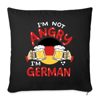 Deutschland Bierliebhaber - Sofakissenbezug 45 x 45 cm - Schwarz - Vorne