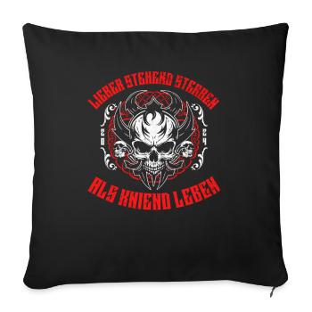 Skull Viking Design Prefer Standing Die 2024 - Sofa pillowcase 17,3'' x 17,3'' (45 x 45 cm) - black - Front