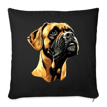 Deutscher Boxer Hunde Boxerverein German Boxer - Sofakissenbezug 45 x 45 cm - Schwarz - Vorne