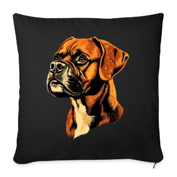 Deutscher Boxer Hunde Boxerverein German Boxer - Sofakissenbezug 45 x 45 cm - Schwarz - Vorne