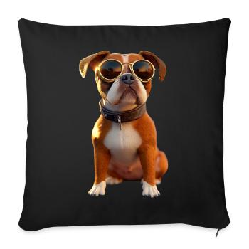 Deutscher Boxer Hunde Boxerverein German Boxer - Sofakissenbezug 45 x 45 cm - Schwarz - Vorne
