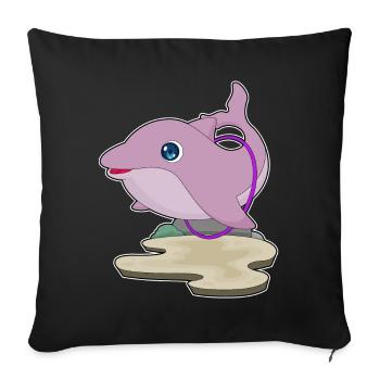 Gymnastique d’entraînement Dolphin Fitness Hoop - Housse de coussin décorative 45 x 45 cm - noir - Devant