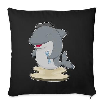 Atelier de clé mécanique Delfin - Housse de coussin décorative 45 x 45 cm - noir - Devant
