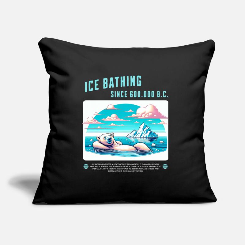 Relaxed polar bear while bathing in the Arctic Sofa pillowcase 17,3'' x 17,3'' (45 x 45 cm)