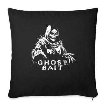 Ghost Bait Gespenstischer Sensenmann Geisterjäger - Sofakissenbezug 45 x 45 cm - Schwarz - Vorne