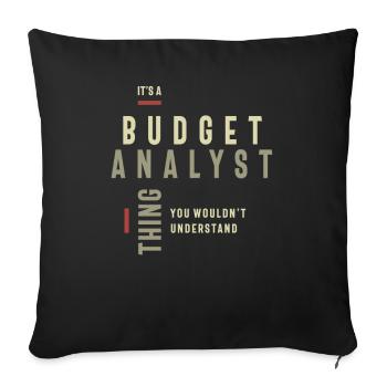 Budget Analyst Thing You Wouldn't Understand - Sofa pillowcase 17,3'' x 17,3'' (45 x 45 cm) - black - Front
