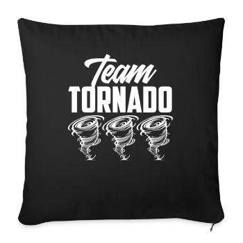 Team Tornado Sturmjäger Leidenschaft - Sofakissenbezug 45 x 45 cm - Schwarz - Vorne