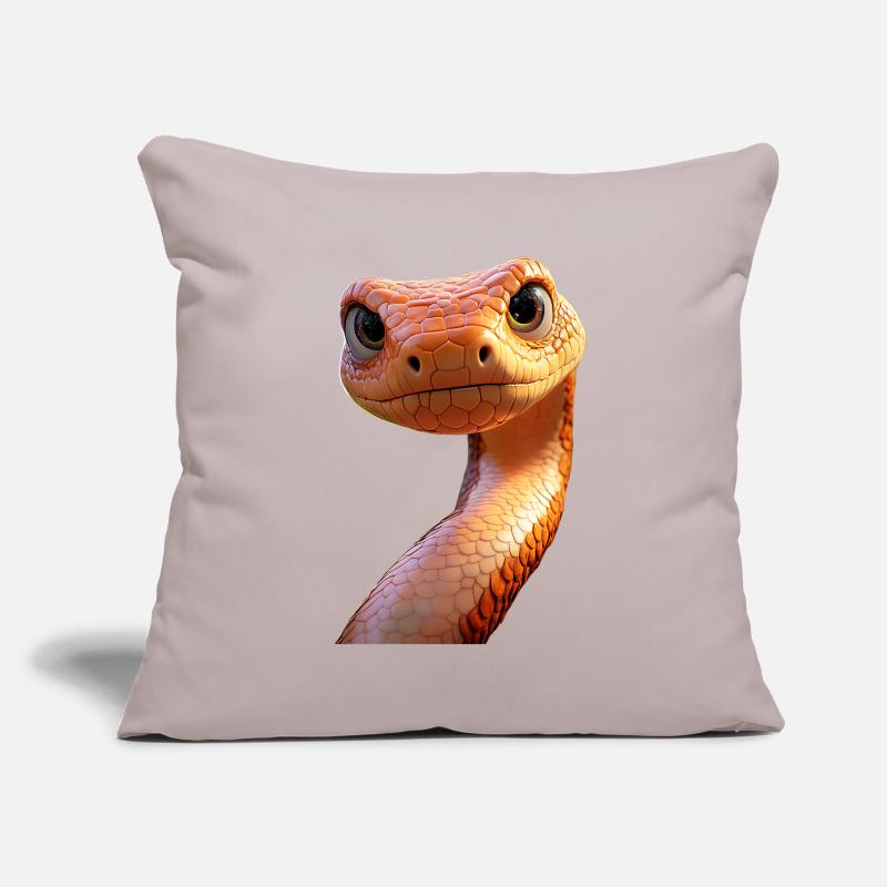 Serpent Python Cobra Mamba Serpent à sonnettes Serpent Housse de coussin décorative 45 x 45 cm