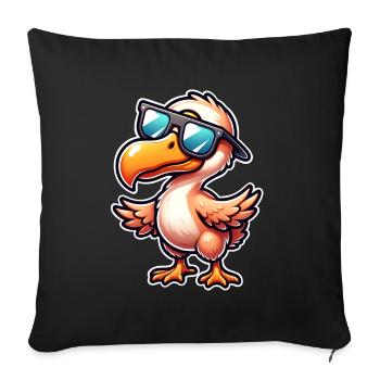 Dodo - Housse de coussin décorative 45 x 45 cm - noir - Devant