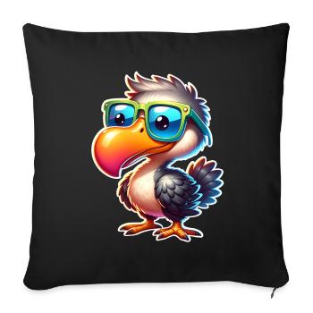Dodo - Housse de coussin décorative 45 x 45 cm - noir - Devant