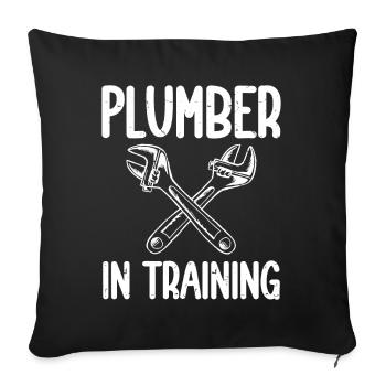 Drôle Je suis plombier - Housse de coussin décorative 45 x 45 cm - noir - Devant